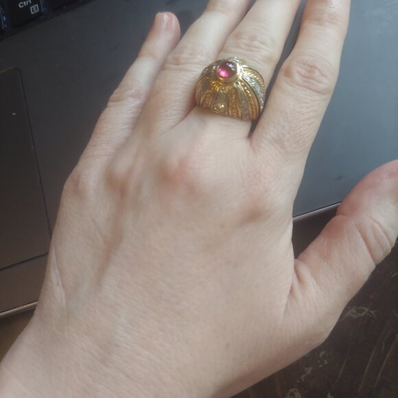 14k gold and genuine diamond ring, size 6 - Picture 14 of 16